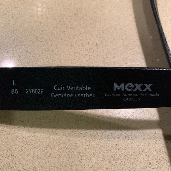 NWOT MEXX Black Belt with Unique Silver Buckle - Picture 2 of 4